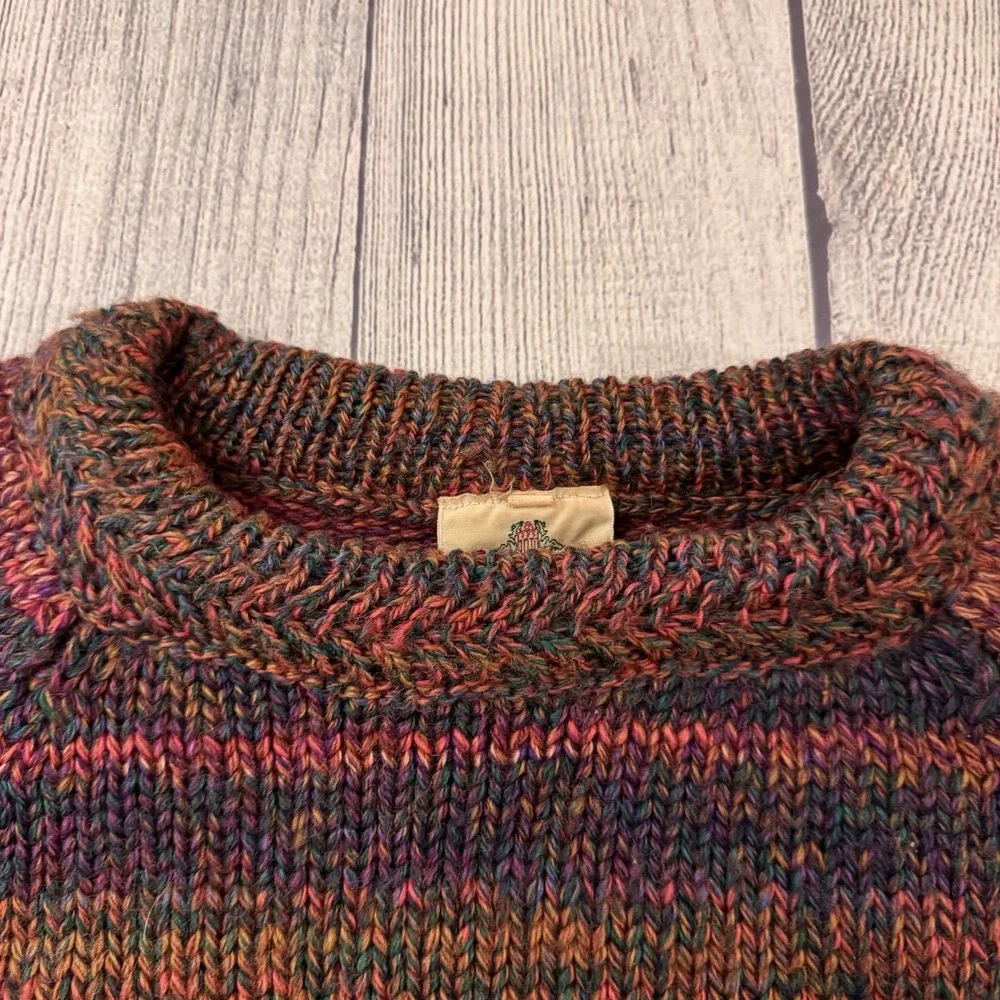 Blarney Ireland Handloomed Pure New Wool Crewneck Sweater Multicolor Size L